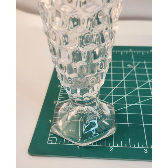 Vintage Fostoria American Cube Pattern Glass Vases, Glass Sugar and Creamer - Picture 4 of 13